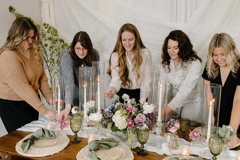 Event Floral Staff Place Setting Table for Customer