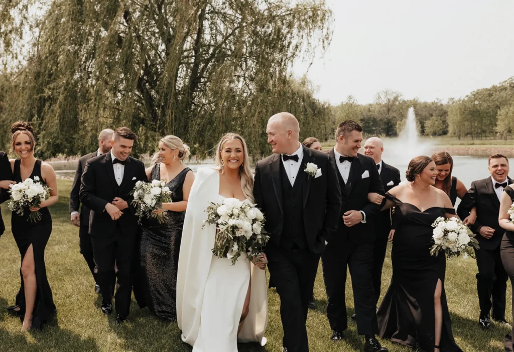 ridal party with wedding bouquets designed by Event Floral