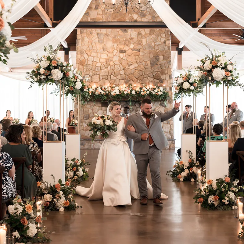 Kaylee & Elijah Wedding Ceremony Floral Arrangements by Event Floral